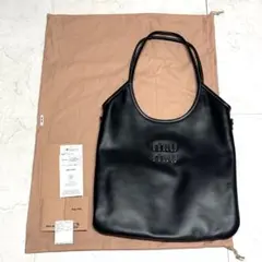 miumiu ミュウミュウ IVYレザーバックブラックレギュラー