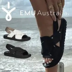 EMU Australia Lyrebird ストラップサンダル ココナッツ 白