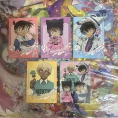 名探偵コナン　ロリポップ　特典　イラストカード5枚　灰原哀　安室透　怪盗キッド