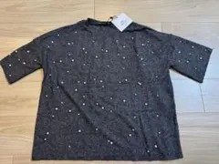 ZARA パール半袖ニット