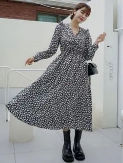 SHEIN DAZY ワンピース ロングワンピース Aライン 花柄
