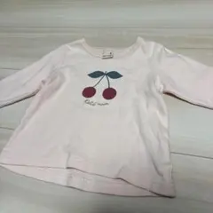 petit main チェリー柄 長袖カットソー 80