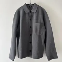 【新品同様】ユニクロ ミラノリブシャツカーディガン M グレー【完売品】