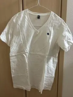 POLO ホワイト Vネック Tシャツ
