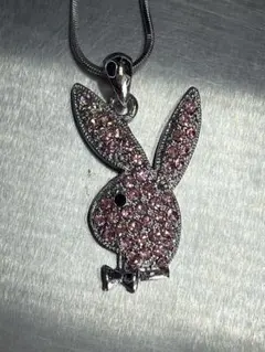 Playboy ラビットヘッド ネックレス ピンクストーンのサムネイル