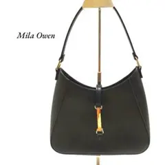 Mila Owen　ホーボーショルダーバッグ　黒　ミラオーウェンのサムネイル