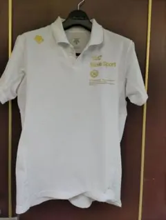DESCENTE MOVESPORTタフボロライト半袖ポロシャツ白Mサイズ