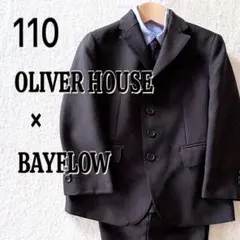 110男の子　ブラック　フォーマルスーツ　セレモニー　ハーフパンツ　4点セット