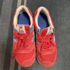 new balance 574 レッドスニーカー 27cm