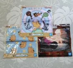 ディズニー プーさん ＆ティンカーベルハンカチタオル 3枚セット