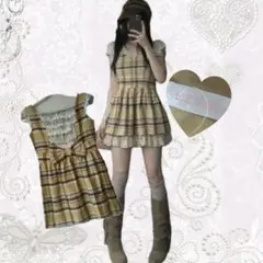 LIZ LISA チェック ワンピース 森ガール 新品 タグ付き