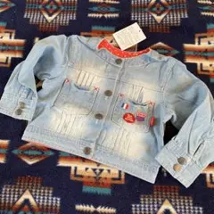新品未使用♪90㎝　ショート丈　デニムジャケット　女の子