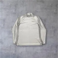 美品 ブリーフィング ゴルフ モックネック 長袖 Tシャツ 光沢 シルバーグレーのサムネイル