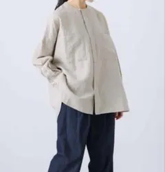 新品タグ付き かぐれ コットンリネンWポケットシャツ アーバンリサーチ