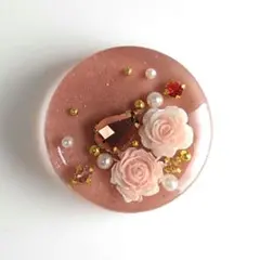 ヘアゴム レジン ローズ 744