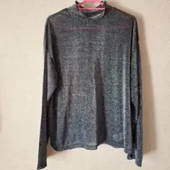 お値下げハイネック長袖トップス 黒シルバーラメ