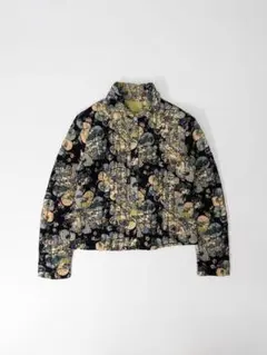 花柄 リバーシブルシャーリングジャケット ヴィンテージ古着