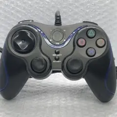 互換PS3用コントローラー 有線 ブラック/ブルー 動作確認済