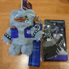 ハミクマパンク　３点セット　キャスケット　ぬいぐるみ　マスコットキーチェーン ハミクマパンク ストラップ付きマスコットキーチェーン