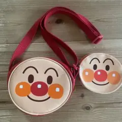 アンパンマン 丸型 ショルダーバッグ お財布ポーチ おでかけセット 日本製