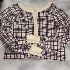 NICE CLAUP 長袖 茶色 ベージュ カーディガン