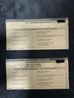 USJユニバーサル・エクスプレス・パス 2枚2026年2月.8月