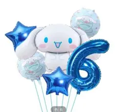 誕生日　シナモロール　バルーンセット　6歳