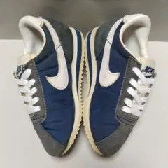 ナイキNIKE廃盤90sナイロンコルテッツNYLON CORTEZ紺白15㎝中古