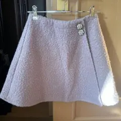 エブリンフレアスカート パールボタン付き