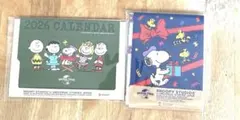 スヌーピー 卓上カレンダー 2026 ハンドタオルセット