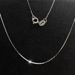 シルバー925 バンブー チェーンネックレス 約45cm 細い スネーク