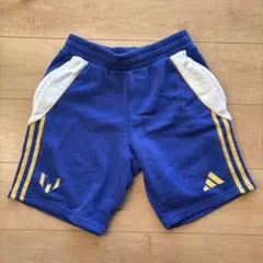 未使用 アディダス メッシ 裏起毛 半ズボン ハーフパンツ ポリエステル