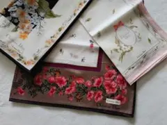 Christian Dior 花柄ハンカチ3枚セット