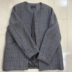 green label relaxing ノーカラージャケット チェック柄