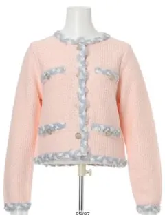 未使用タグ付♡アプワイザーリッシェ　MIXブレードニットジャケット　ピンクS