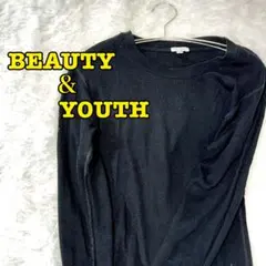BEAUTY & YOUTH カットソー ニット ワッフル コットン