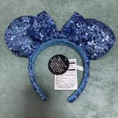 ミニーのスパンコールカチューシャ(ブルー)　TDR
