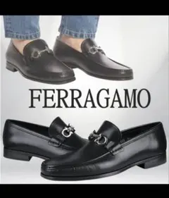 Ferragamo ブラックレザーローファー