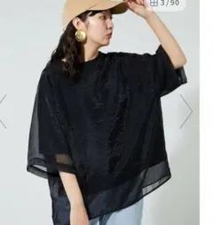 お値下げ♥オーガンジー×カットソー 重ね ラグラン 半袖 Tシャツのサムネイル