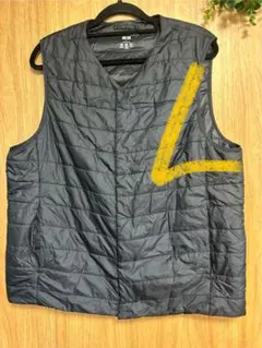 ユニクロ ウォームパデッドベスト メンズL サイズ ヒートテック ネイビー