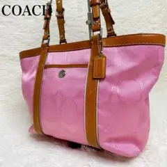 COACH Signature Pink Tote Bag vintage