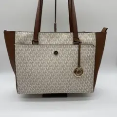 【美品】【Michael Kors】【MKロゴ】 【トートバッグ】【ホワイト】
