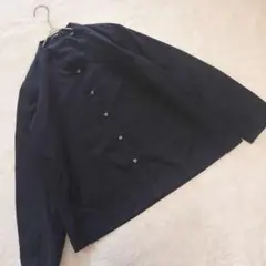 UNIQLO +J スーピマコットン シャツジャケット バンドカラー S 黒