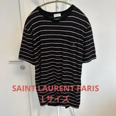 YSL サンローラン マルチボーダー Tシャツ L ロゴ刺繍のサムネイル