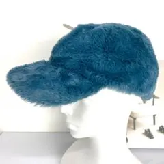 【新品】セール 最終値下げ キャップ ボア もこもこ レディース ブルー 帽子