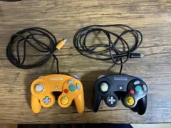 ゲームキューブ　コントローラー　ブラック、オレンジ　ジャンク