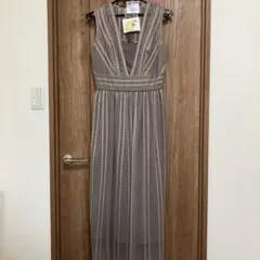 Aimer Acret ボーダーレース ロング ドレス ワンピース　結婚式