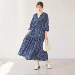 リバティドロストスリーブワンピース タグ付き - メルカリ