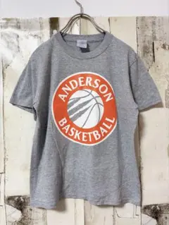 ポートアンドカンパニー Tシャツ クルーネック 半袖 ロゴ M 灰 綿混デイリー