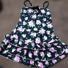 水着　花柄　黒　中古品　130